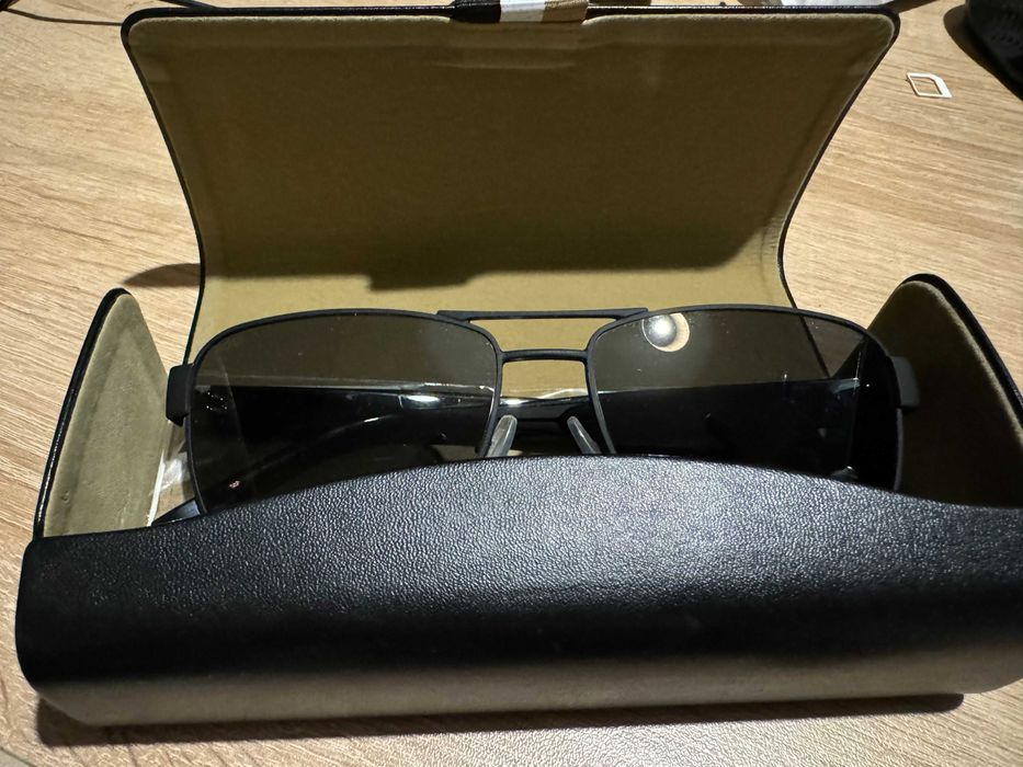 BOSS Слънчеви очила Aviator с поляризация, Черен