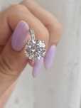 Inel Diamante Aur alb 18k