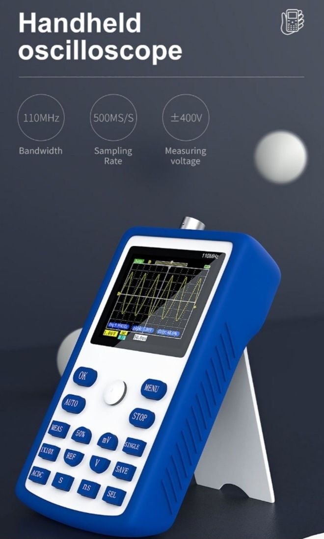 Osciloscop digital profesional FNIRSI 1C15, 110Mh, 500Ms/s. Nou