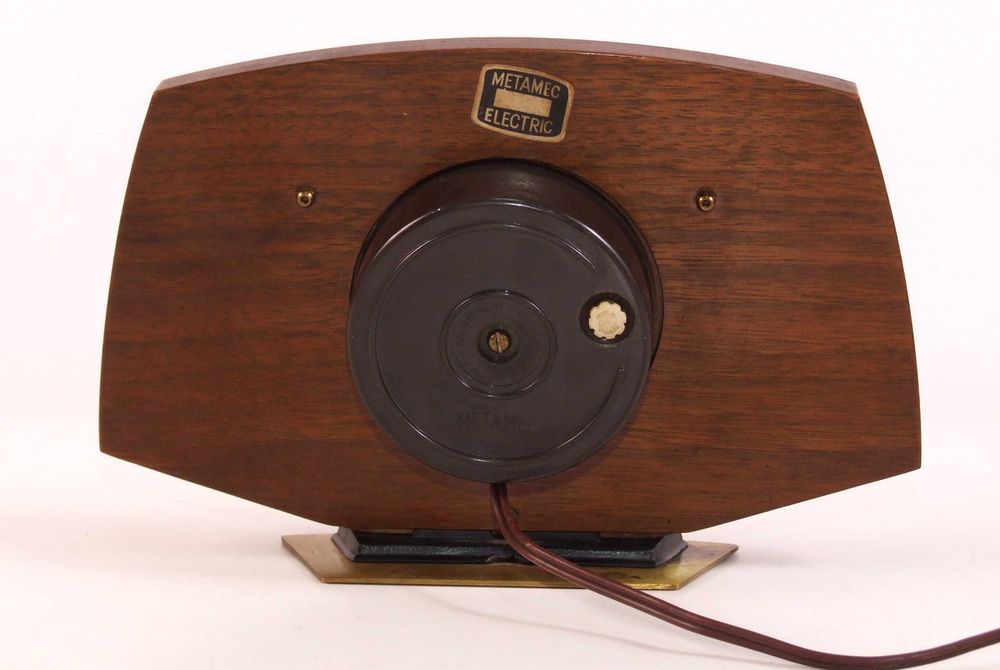 Ceas electric englezesc METAMEC, 220 V, rama lemn, STARE PERFECTA