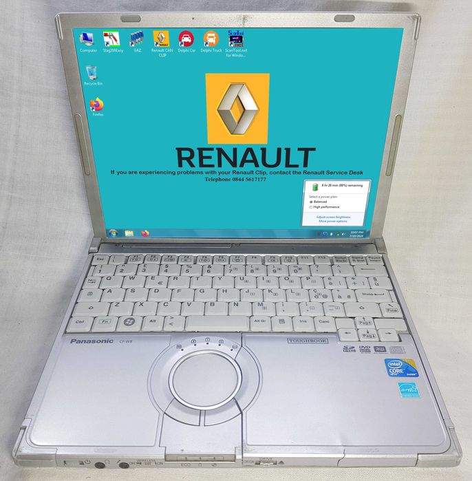 Laptop Panasonic cu alimentator si geanta de transport