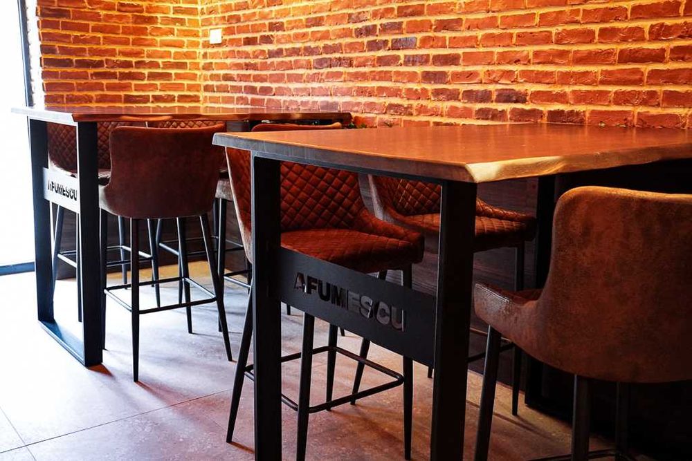 Masa cafea, blat lemn masiv- cires- 900 RON- Masa Horeca!