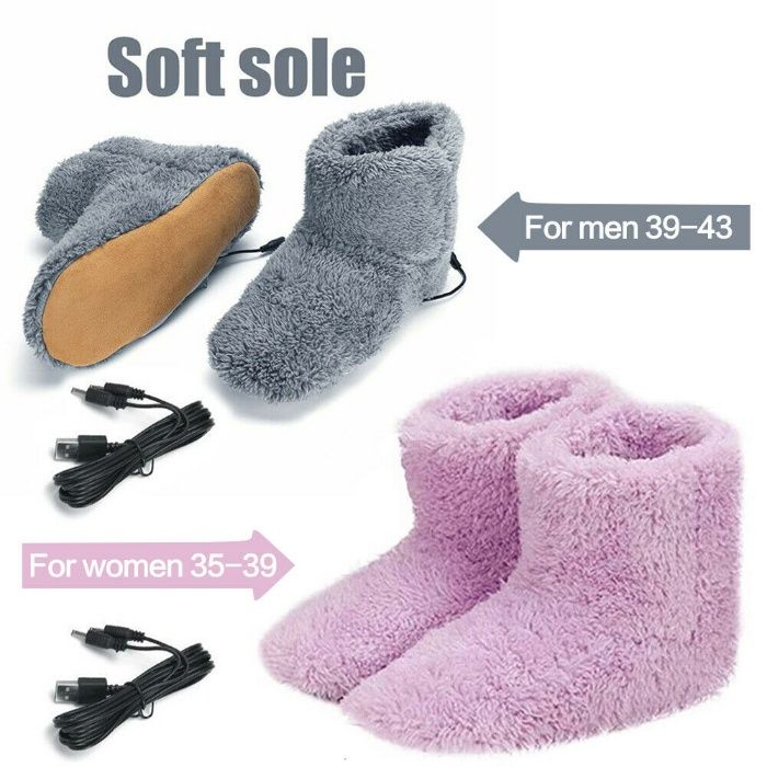 Електрически пантофки, топли чехли, пантофи с подгрев, грейка за крака