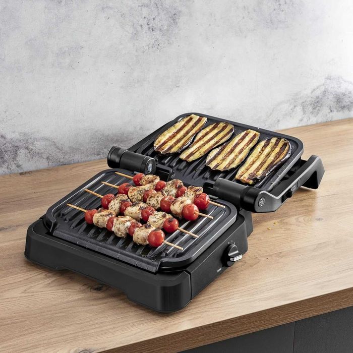НОВА Контактна скара Tefal OptiGrill 2в1 GC7728, 2100 W, Черен