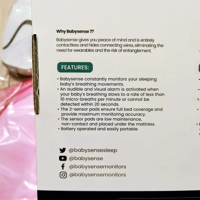 Monitor respiratie bebelusi Babysense 7 – ca nou, folosit 6 luni