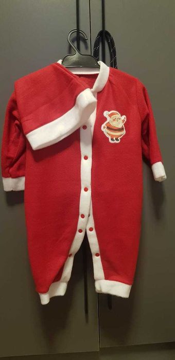 новогоднии комбинезон санта клаус до 1года