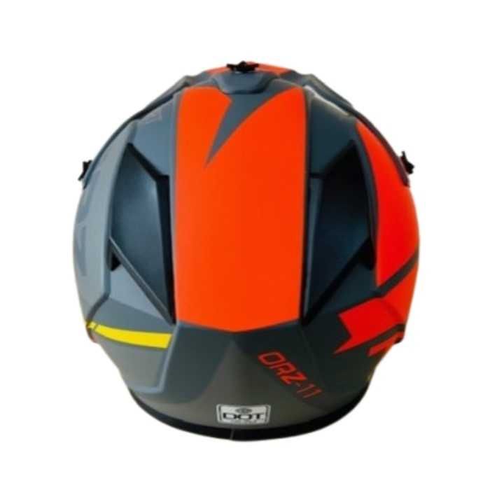 Кросова каска, Мото, Атв, Вело и др, S - M, Сиво с оранжево