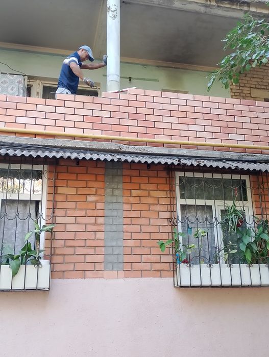 Кладка балкон решотка казирок 3дня