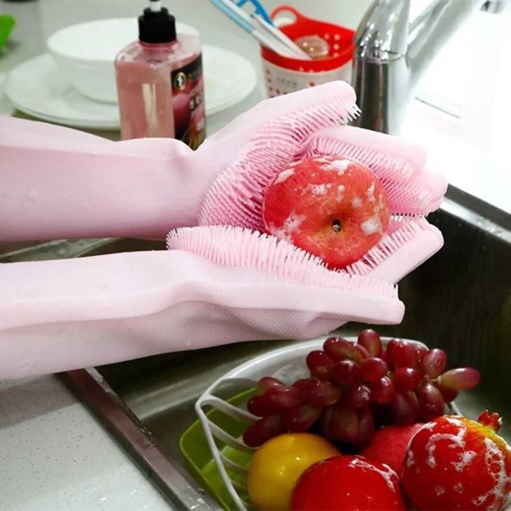 Магически силиконови ръкавици за миене на съдове Magic Brush