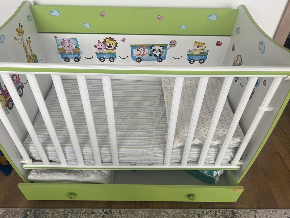 Дървена кошара 70/140 Lorelli с матрак