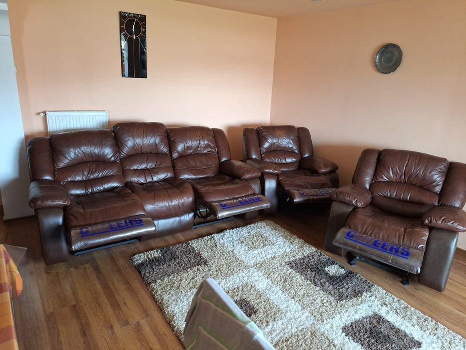 Vand canapea + 2 fotolii din piele Cheers