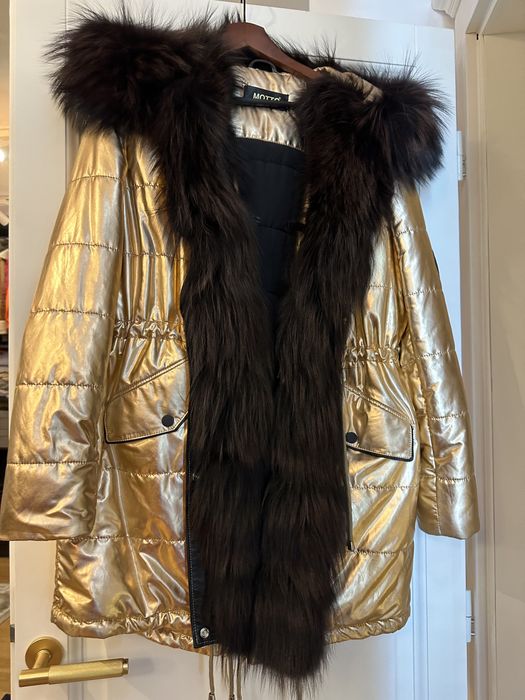 Jacheta parka cu blana naturala de vulpe
