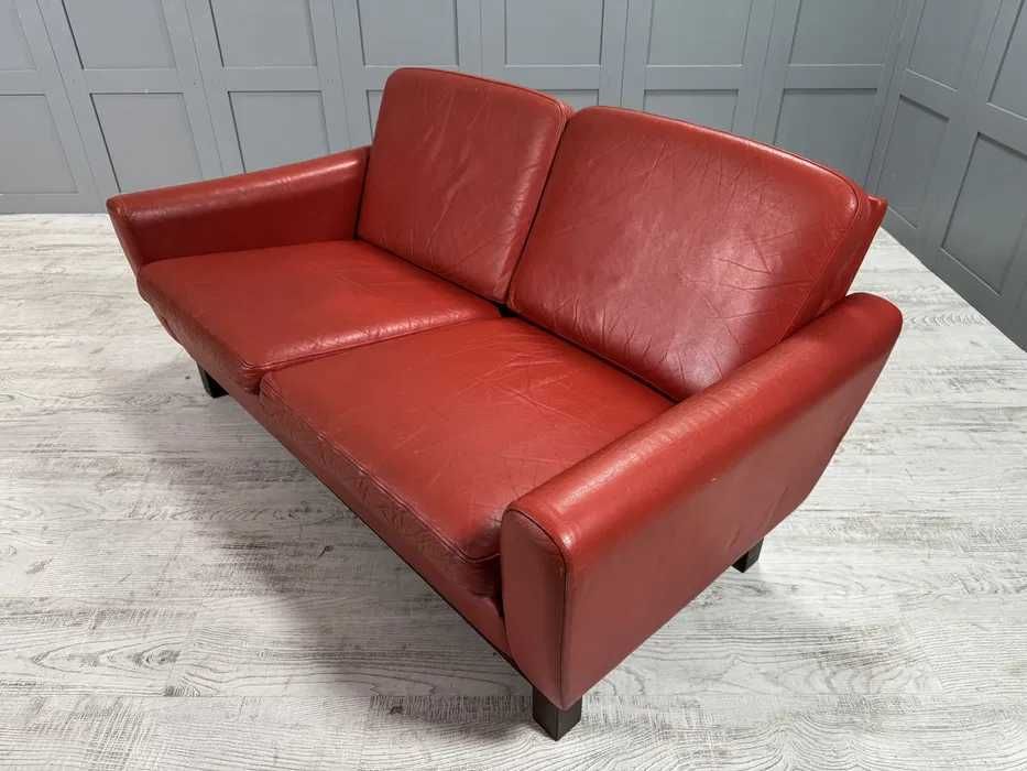 Датски диван 2-ка естествена кожа Д1079-Д