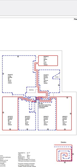 Proiect încălzire în pardoseală Satu Mare