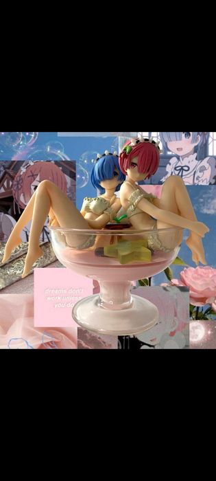 Фигурка Рам и Рем  аниме RE:zero Большая, сьемная.
