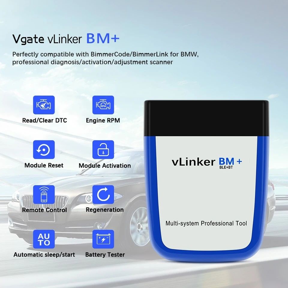 Vlinker Bluetooth iOS și Android BimmerCode și BimmerLink Diagnoza BMW