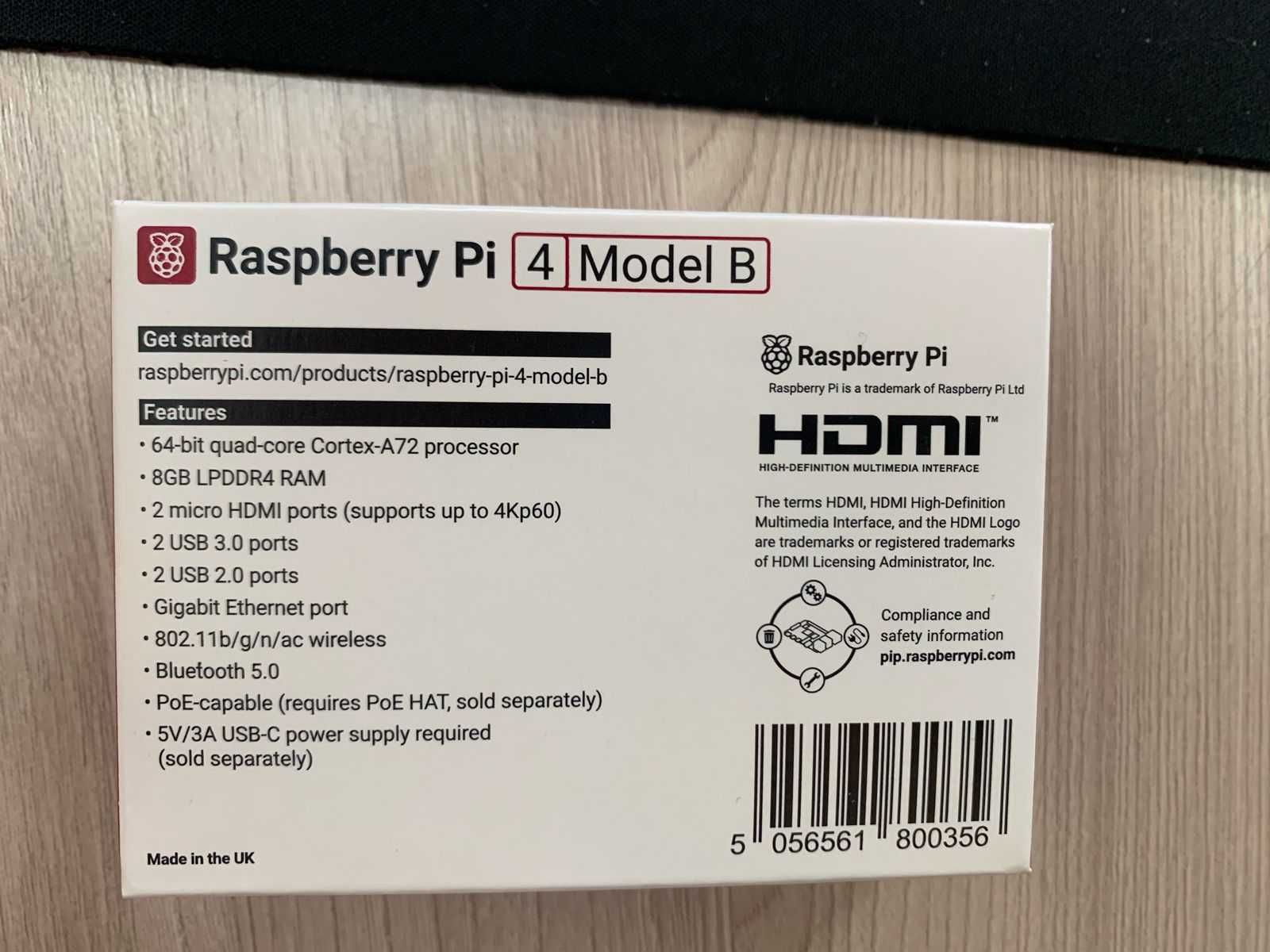 одноплатный микрокомпьютер Raspberry Pi 4 Model B