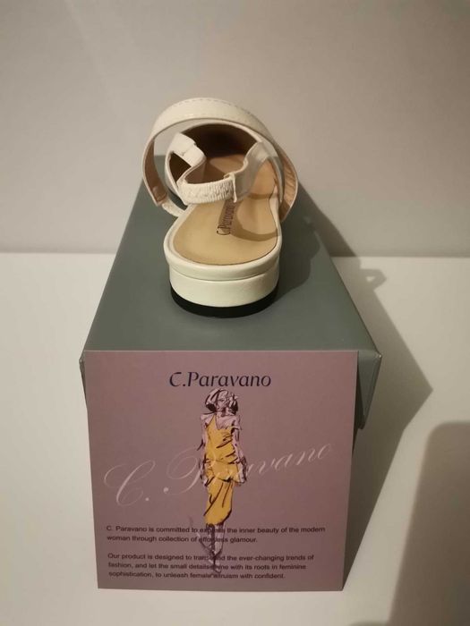 Balerini dama C. Paravano albi, marimile 36.5 si 38.5, noi