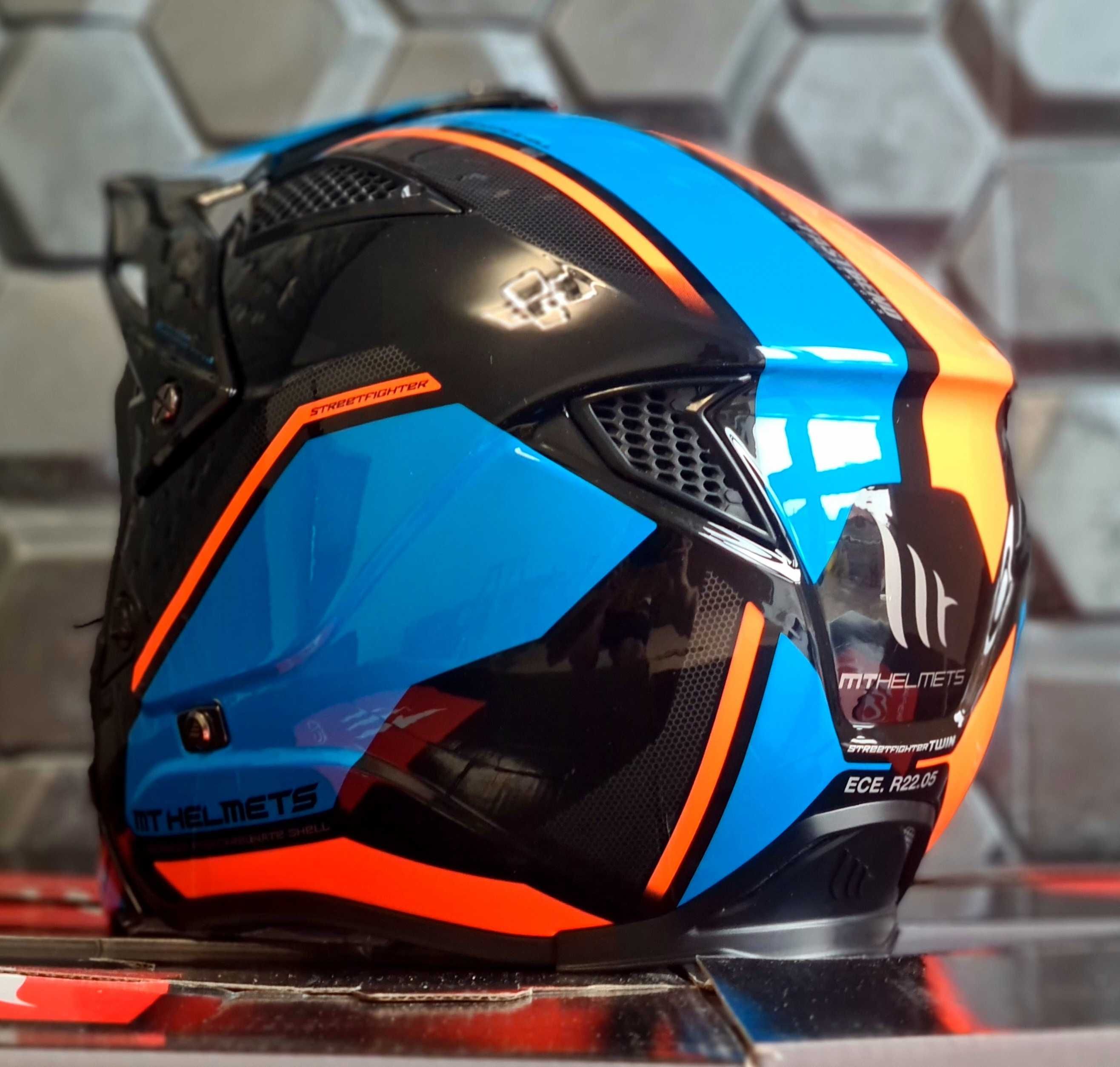Casca moto/atv/cross/enduro MT Helmets cu ochelari soare integrati