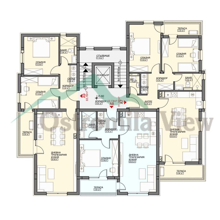 Продава се Тристаен апартамент в Пловдив, Остромила - 105 кв.м за 1298 €/кв.м - Снимка #8