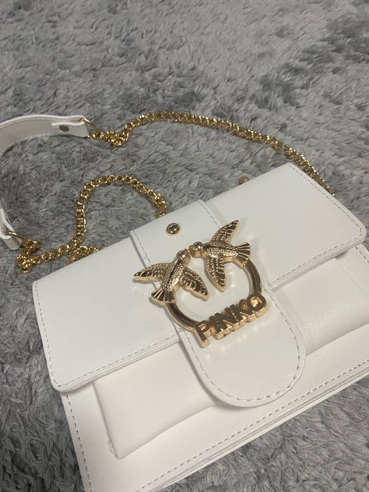Бяла чанта pinko оригинална