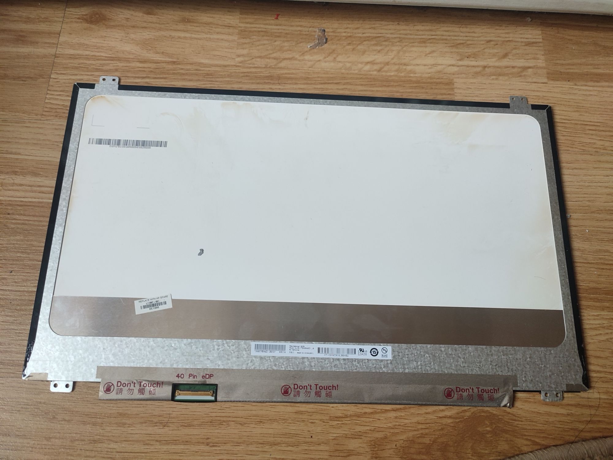 Display 17,3 Slim IPS 40pini eDP 144Hz FULLHD - B173HAN03.0