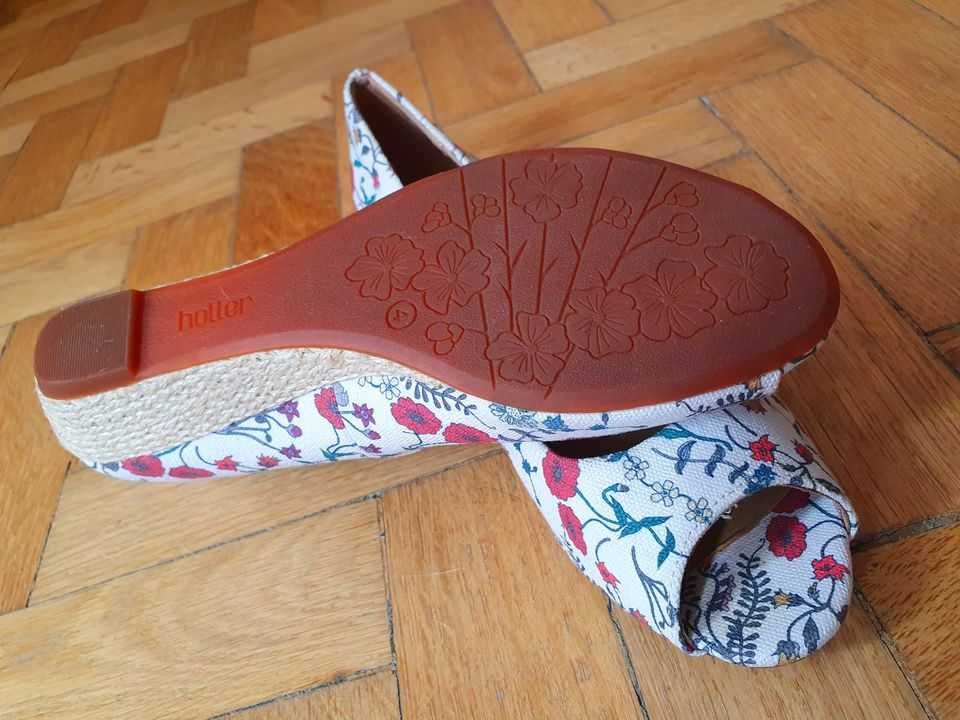 Pantofi damă noi Hotter, din Anglia, 37, design floral