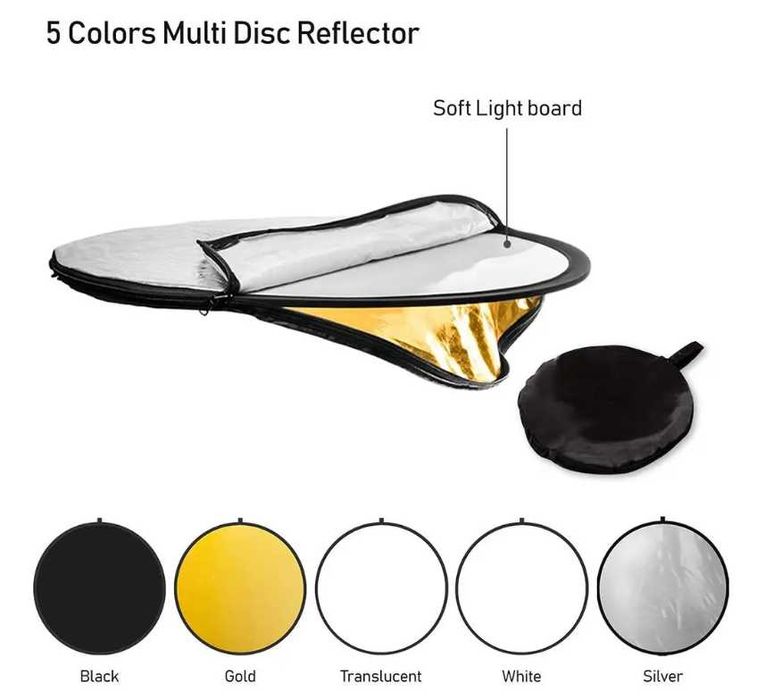 Фото рефлектор 5 в 1 , 80 см / Отражателен диск / Reflector 5in1
