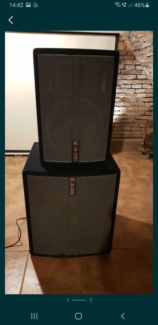 Boxe pasive HK clasic CL12 300w/Omnitronic Dx2222 500w