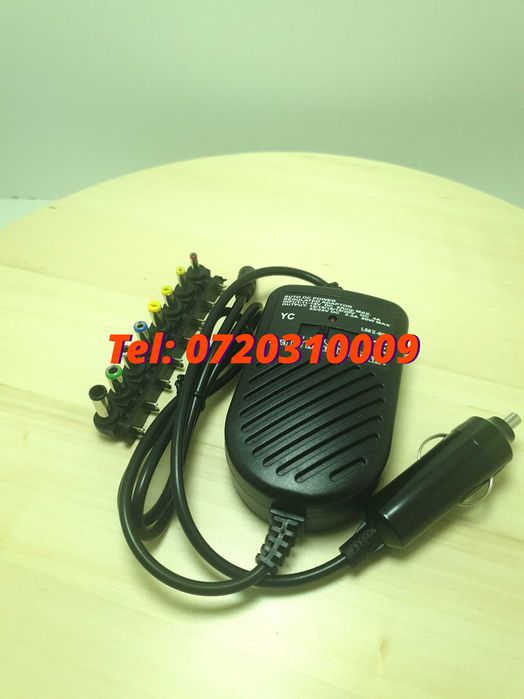Incarcator Auto Universal Pentru Laptop80w Alimentare 12vcu 8 Cone