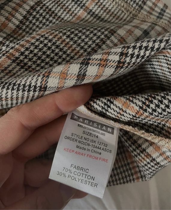 Fusta mini Parisian carouri noua cu eticheta perfecta pentru toamna