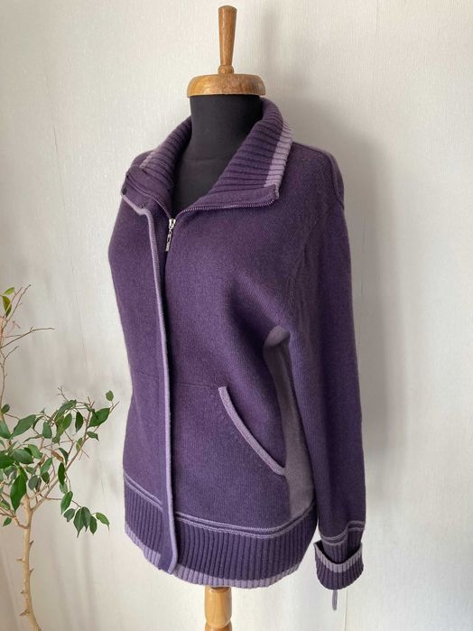 Cashion 100% Cashmere женска кашмирена жилетка с цип пуловер кашмир L