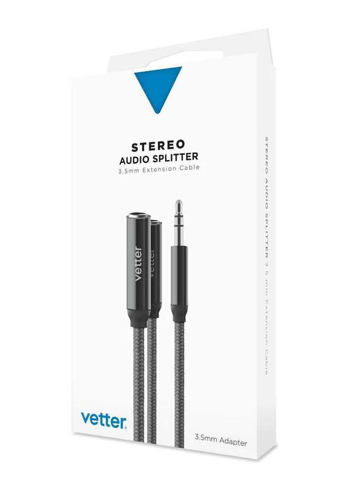 Splitter/Adaptor Audio Vetter: 1x Jack 3.5mm in 2x porturi 3.5mm