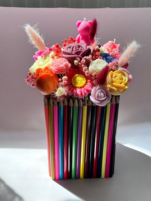 Aranjamente florale din ceara de soia