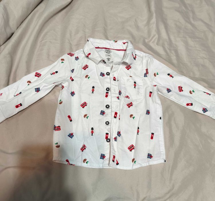 Cămașă și salopeta elf,12-18 luni