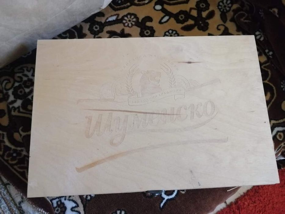 Кутия дървена подарък за Коледа