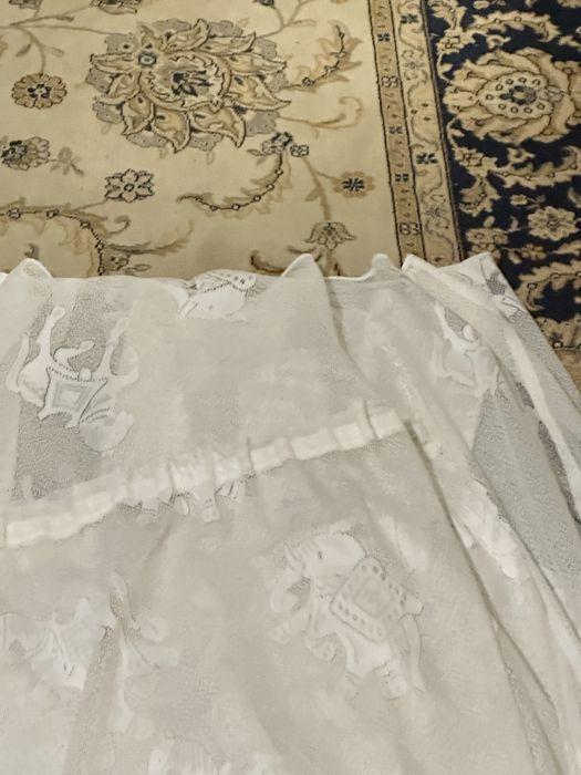 Готово за употреба перде за детска стая с кончета и слончета