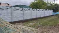 Gard  beton  plăci  și  stâlpi