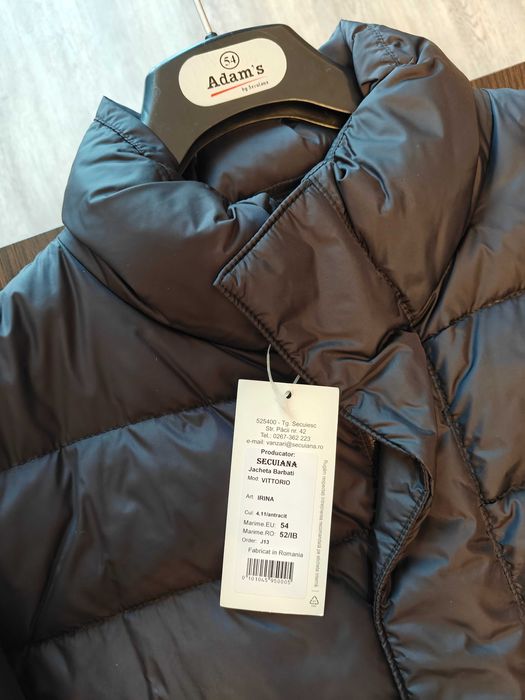 jachetă puf, Secuiana,  măsura 52.