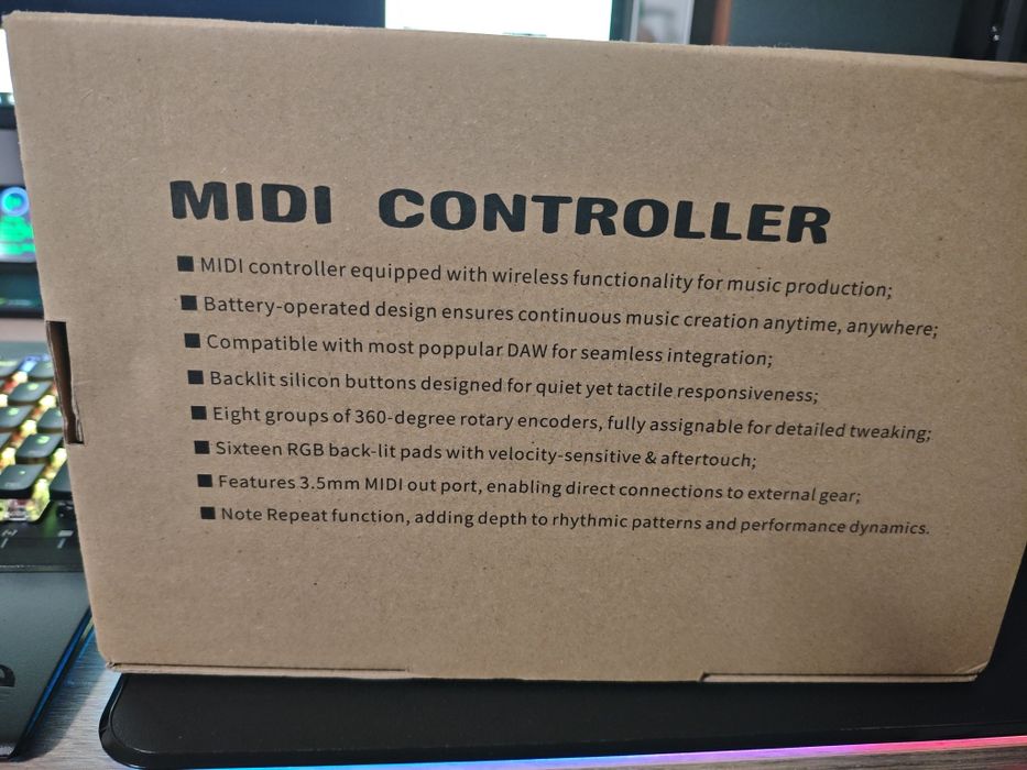 M-VAVE Portable MIDI Drum Pad,Wireless MIDI Controller SMC-PAD