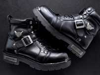 VINTAGE 2003 HARLEY-DAVIDSON® Brake Buckle Riding Boots — 28 CM