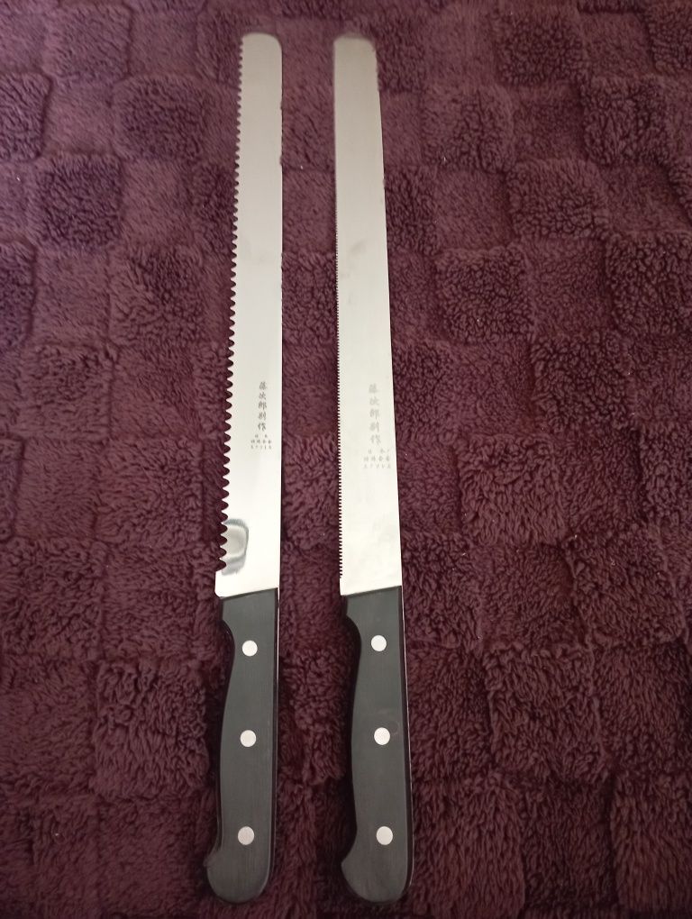 Ножи длинные зубчатые