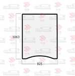 Geam față, geam frontal - parbriz pentru excavatoare Caterpillar 320