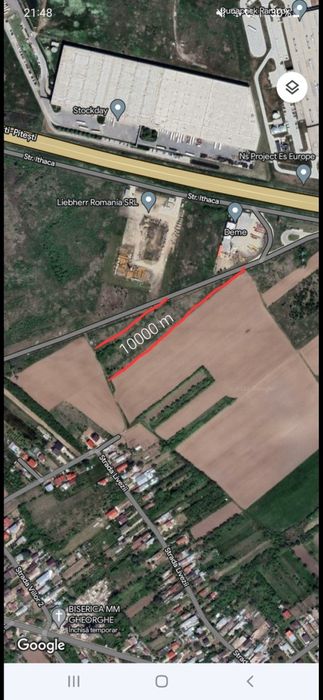 Teren intravilan Bolintin-deal 10000m langa autostrada km23