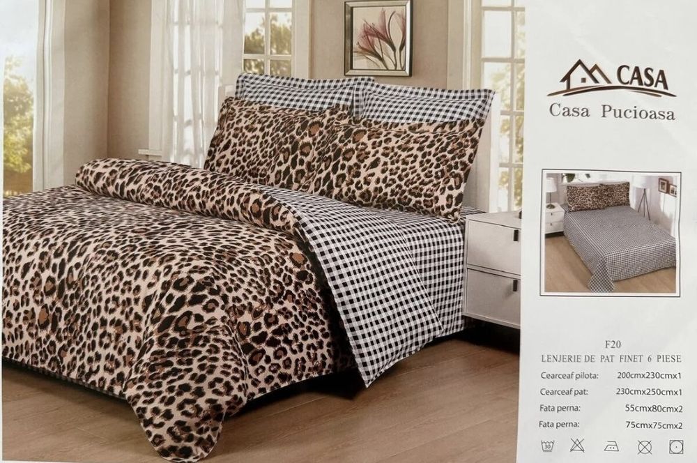 Lenjerie de pat cu imprimeu