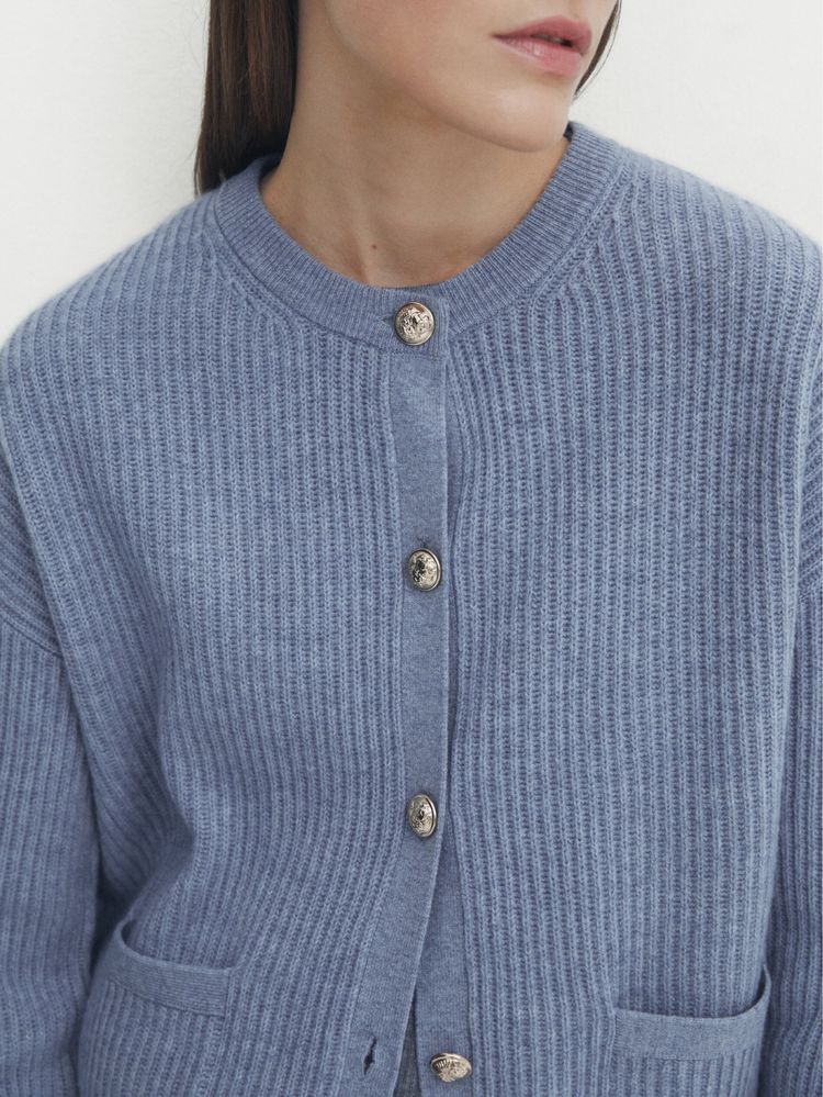 Cardigan Massimo Dutti, bleu