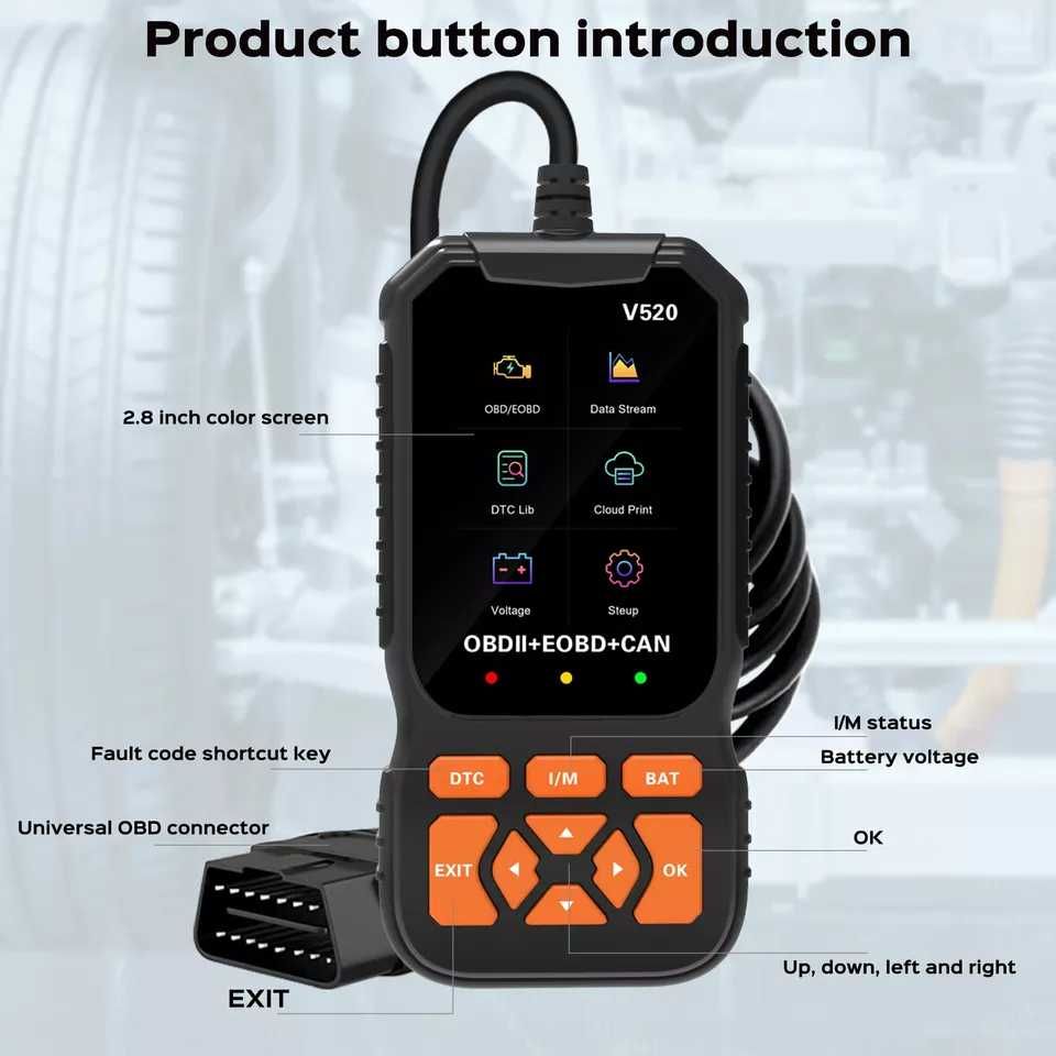 Уред за автоматична диагностика OBD2 Четец Скенер Автодиагностика