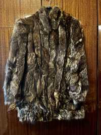 Дамско палто с естествен косъм