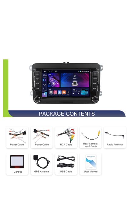 Navigatie Auto Volkswagen Skoda Seat  Android Auto Carplay 2024