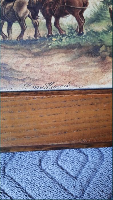 Lucrare ceramică,semnată (I.C. Vand Hunnik